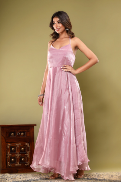 Women's Mauve Silk Dress - Saras The Label