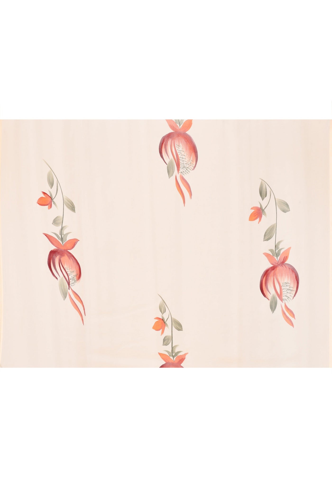 Women's Hand Painted Peach Saree with all-over Vegetable Dyes With Blouse - SARAS THE LABEL