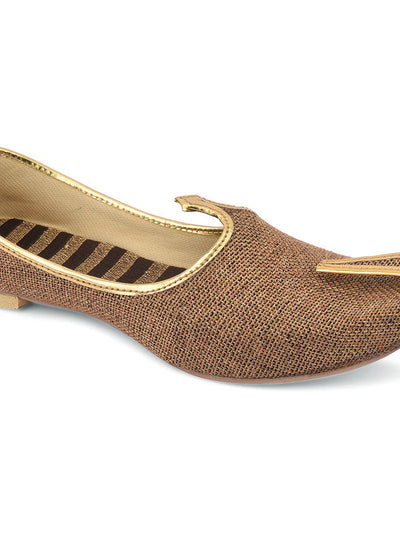 Men's Indian Ethnic Party Wear Brown Footwear - Saras The Label