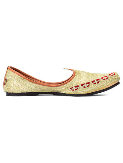 Men's Indian Ethnic Party Wear Embroidered Multicolour Footwear - Saras The Label