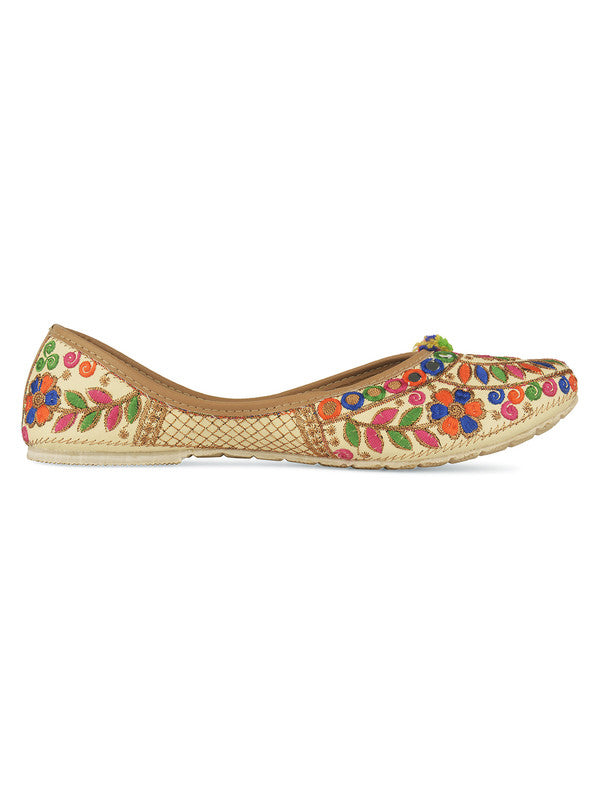 Women's Mirror Forest Womens Indian Ethnic Comfort Footwear - Saras The Label